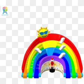 Inflatable Screamer Flat Rainbow Water Slide For Inground - Triumphal Arch, HD Png Download - rainbow strip png