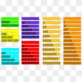 Fractions Clipart Fraction Strip - Fraction Bars To 20, HD Png Download - rainbow strip png
