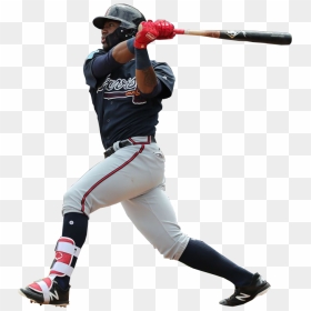 Ronald Acuna Jr Batting - Portable Network Graphics, HD Png Download - baseball player clipart png