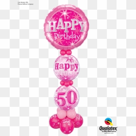 Birthday Sparkle Column Ages 18-60 Pink - Balloon, HD Png Download - 18 birthday png