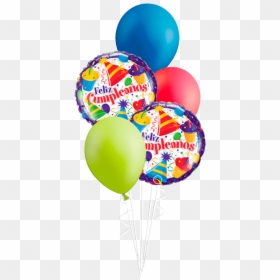 Bouquet De Globos Feliz Cumpleaños Cupcakes - Cumpleaños, HD Png Download - cintas de cumpleaños png
