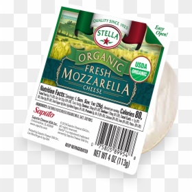 Organic Fresh Mozzarella Cheese - Parmesan Cheese Stella Label, HD Png Download - mozzarella png