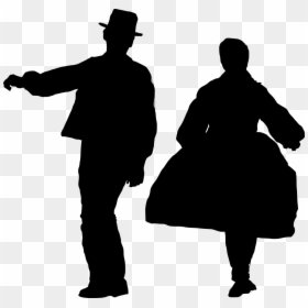 Folk Dance Silhouette Png, Transparent Png - couple dancing silhouette png