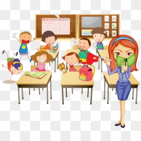 Location Clipart School Room - Students In Class Clipart, HD Png Download - location clipart png