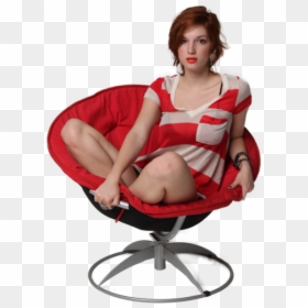 Png Girls Sitting On The Chair Full, Transparent Png - office woman png