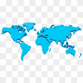 World Map Flat Color, HD Png Download - flat banner png