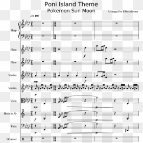 Flute Sheet Music Pokemon Sun And Moon , Png Download - Sheet Music, Transparent Png - sun moon png