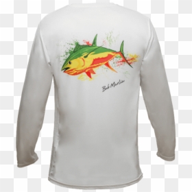 Bob Marlin Rasta Tuna Performance Shirt White - Shirt, HD Png Download - marlin fish png