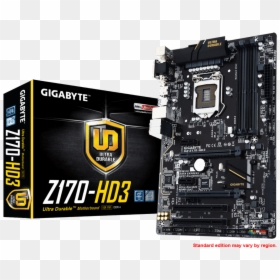 Gigabyte Z170 Hd3, HD Png Download - placa de oro png