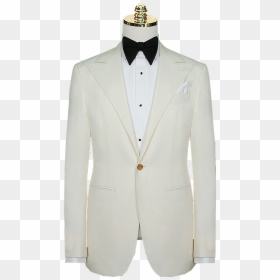 Made Suits Peak Lapel Suit White Vitale Barberis Canonico - Tuxedo, HD Png Download - white suit png