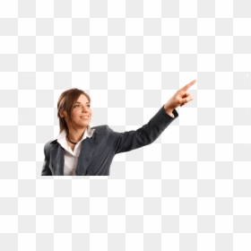 Transparent Background Lady Pointing Png, Png Download - woman pointing png