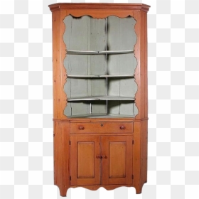 Pennsylvania Pine Open Front Corner Cupboard, HD Png Download - scalloped edge png
