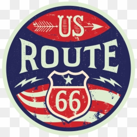 Route 66 Retro Badge"  Class="lazyload Lazyload Mirage - Emblem, HD Png Download - route 66 png