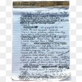 Handwriting, HD Png Download - legal pad png