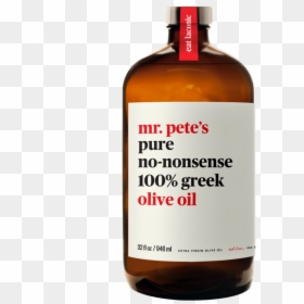 Petes Olive Oil Bottle Front , Png Download - Glass Bottle, Transparent Png - oil bottle png