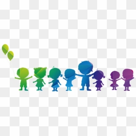 Children Silhouettes Holding Hands Png Download - Children Holding Hands Png, Transparent Png - kids holding hands png
