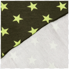 Cotton Jogging Printed Big Stars Neon Green, HD Png Download - neon star png