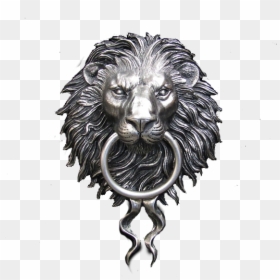 Nickel Plated Lion Head - Lion Head Door Knocker Satin Nickel, HD Png Download - door knocker png