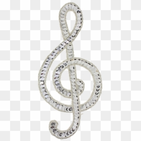 Music Note Clef Beaded & Sequin Applique - Pendant, HD Png Download - colorful music note png
