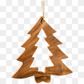 Fir Tree, Olive Wood - Clipart Wood Christmas Ornament, HD Png Download - christmas tree ornament png
