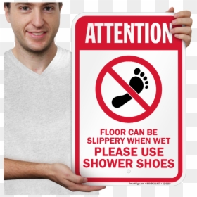 Shower Before Entering Pool Sign, HD Png Download - wet floor sign png
