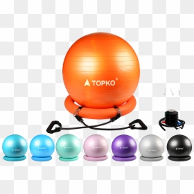 Yoga Ball With Base - Sphere, HD Png Download - rubber band ball png
