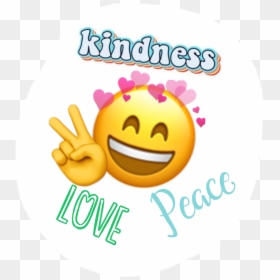 #peace #kindness #love #emoji #hearts, HD Png Download - vhv