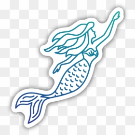 Clip Art, HD Png Download - mermaid outline png
