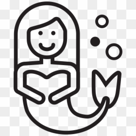 Clip Art, HD Png Download - mermaid outline png