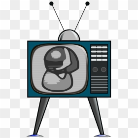 Television Tv Old Antenna Black And White - Se På Tv Tegning, HD Png Download - antenna vector png