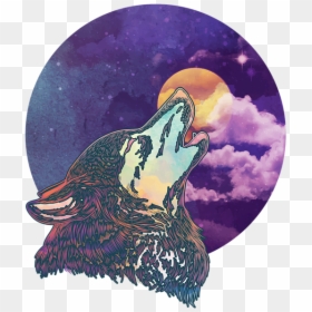 Colorful Designs, HD Png Download - wolf howl png