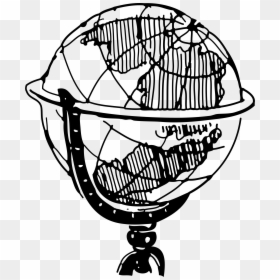 World History Black And White, HD Png Download - globe clipart png