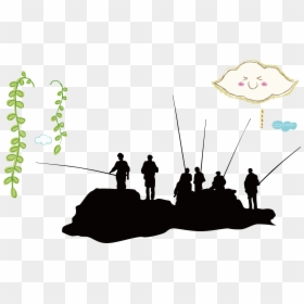 Fishing Vector Free, HD Png Download - fish silhouette png