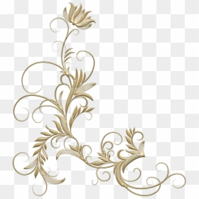 Gold Flower Design Transparent, HD Png Download - floral pattern png