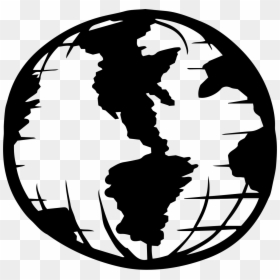 Globe Black And White Png, Transparent Png - globe clipart png