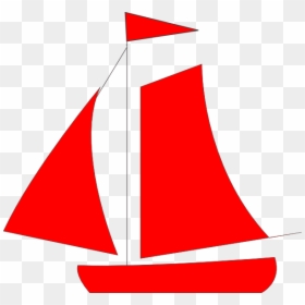 Red Sail Boat Clip Art, HD Png Download - sail boat png