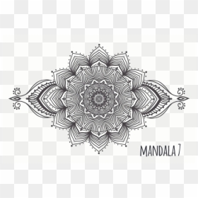 Black And White Mandalas Png, Transparent Png - floral pattern png