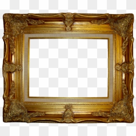 Antique Picture Frames Png, Transparent Png - golden frame design png