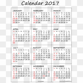 2017 Calendar Pdf Printable, HD Png Download - empty calendar png