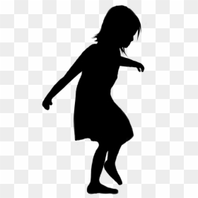 #freetoedit #girl #child #kid#littlegirl #silhouette - People Silhouette Girl, HD Png Download - children playing silhouette png