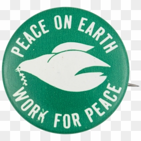 Work For Peace Cause Button Museum - Emblem, HD Png Download - peace on earth png