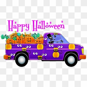Halloween Decorations Funny Halloween Clip Art, HD Png Download - truck cartoon png