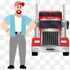 Truck Front On Vector, HD Png Download - truck cartoon png