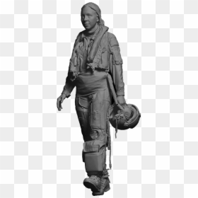 1 48 Female Pilot, HD Png Download - female soldier png