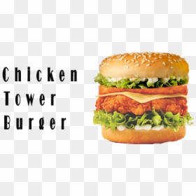 Afc American Fried Chicken - Chicken Burger Tower Png, Transparent Png - hamburger .png