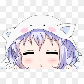 #chibi #anime #cute #sticker #otaku #sleeping - Loli Overlay, HD Png Download - otaku png