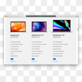 Mac Selection Apple Macbook Imac - 13 Inch Vs 16 Inch Macbook Pro, HD Png Download - video editing png