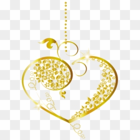 #mq #gold #heart #hearts #hanging - Portable Network Graphics, HD Png Download - hanging hearts png