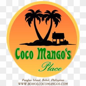 Coco Mangos Place Logo - Silhouette Coconut Tree Clipart, HD Png Download - mango tree png