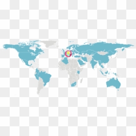 Map - Countries With Airtel Network, HD Png Download - world map .png
